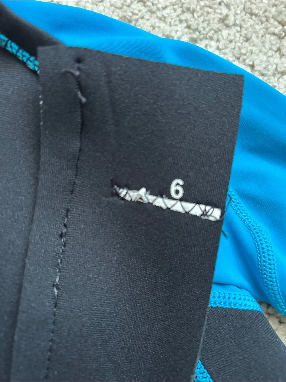 Stingray Kids Black and Bright Blue Long-Sleeve Swim Rashguard